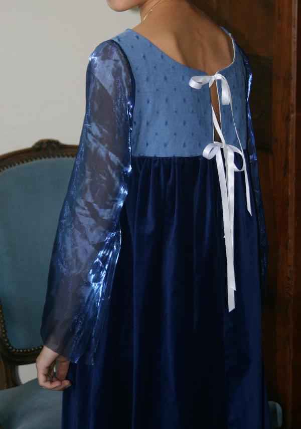 Robe médiévale bleue